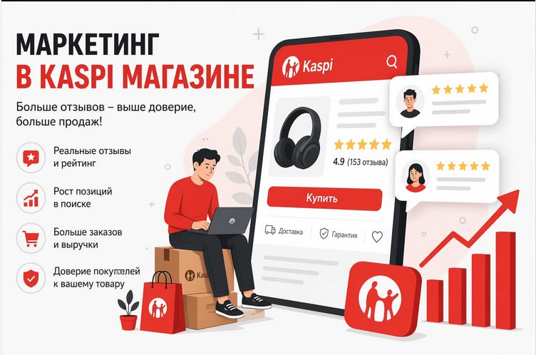 Маркетинг в Kaspi магазине — больше отзывов, выше доверие, больше продаж